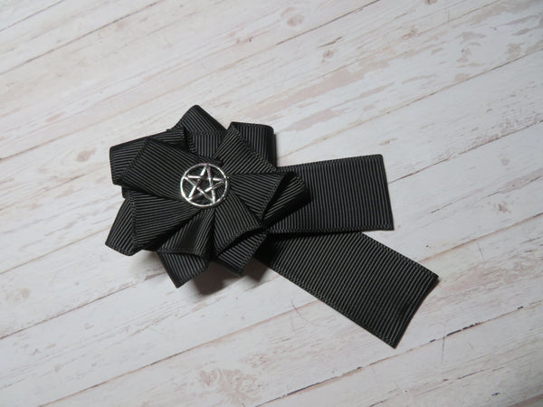 Black Pentagram Gothic Style Brooch