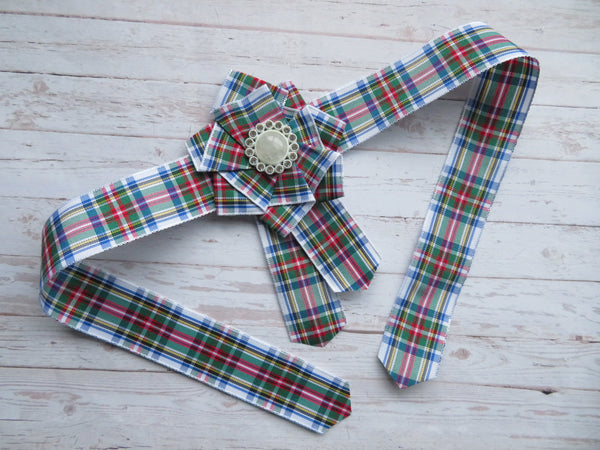 Dress Stewart Tartan Wrist Corsage