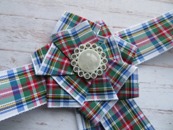 Dress Stewart Tartan Wrist Corsage