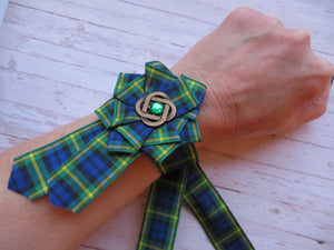 Gordon Tartan Wrist Corsage