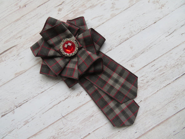 Silver Pride of Scotland Tartan Brooch