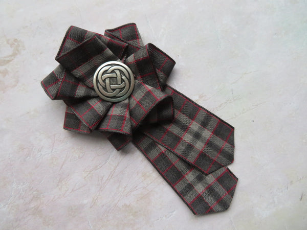 Silver Pride of Scotland Tartan Brooch