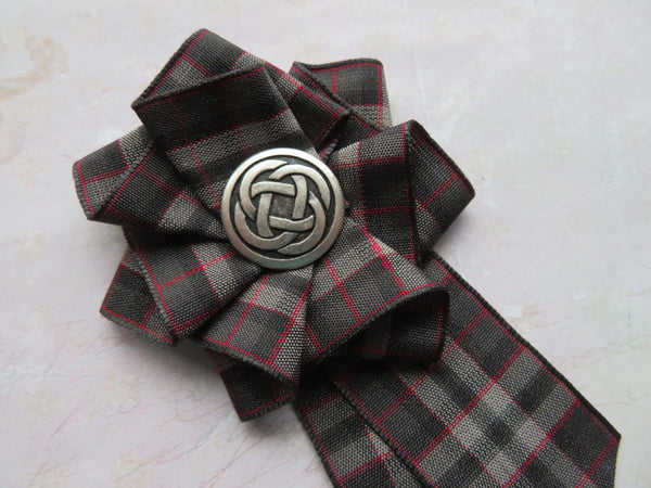 Silver Pride of Scotland Tartan Brooch