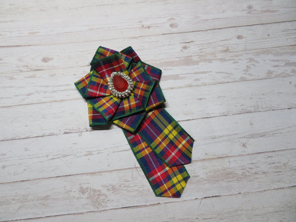 Buchanan Tartan Ruffle Brooch