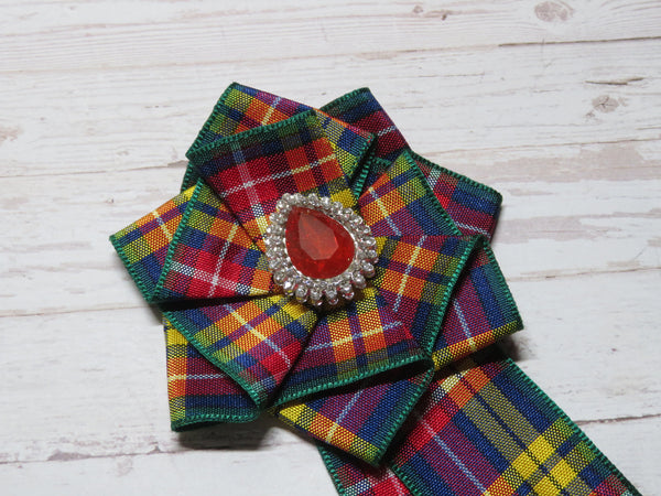 Buchanan Tartan Ruffle Brooch