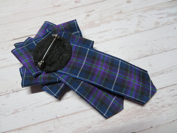 Pride of Scotland Modern Tartan Ruffle Brooch