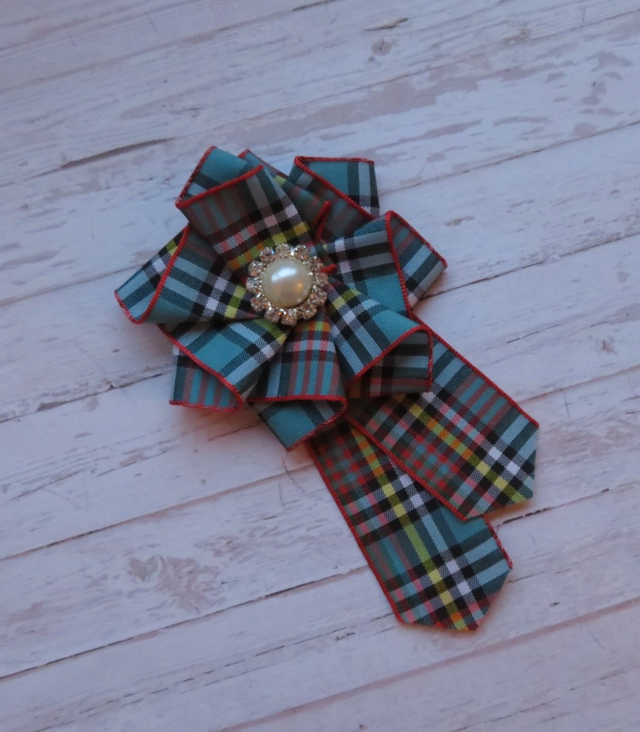 Anderson Tartan Pearl Brooch