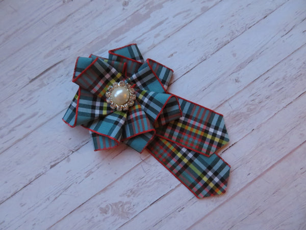 Anderson Tartan Pearl Brooch