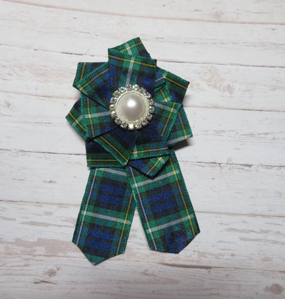 Campbell Tartan Celtic Ruffle Mini Clip