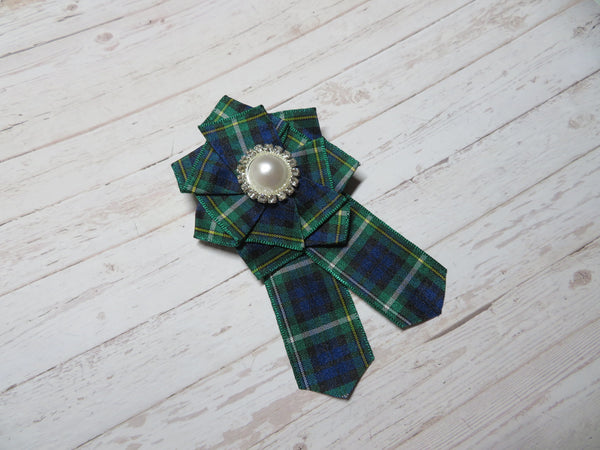 Campbell Tartan Celtic Ruffle Mini Clip