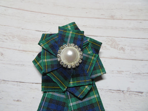 Campbell Tartan Celtic Ruffle Mini Clip