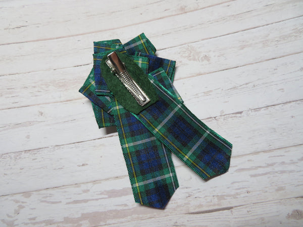 Campbell Tartan Celtic Ruffle Mini Clip