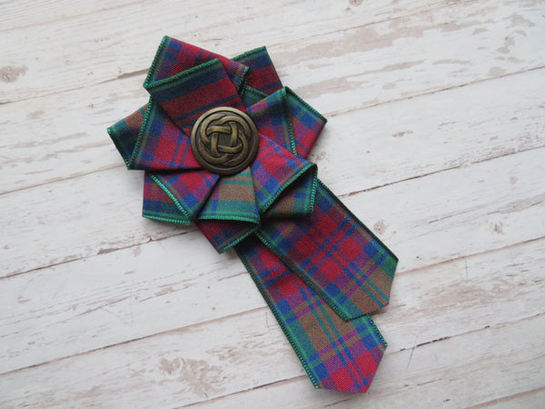 Lindsay Tartan Ruffle Brooch