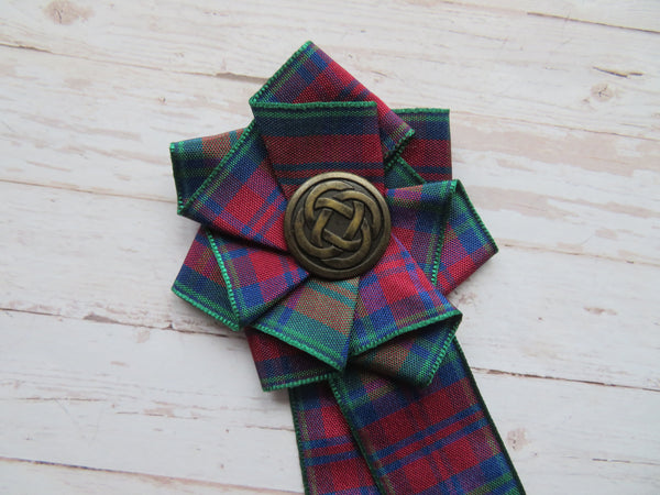 Lindsay Tartan Ruffle Brooch