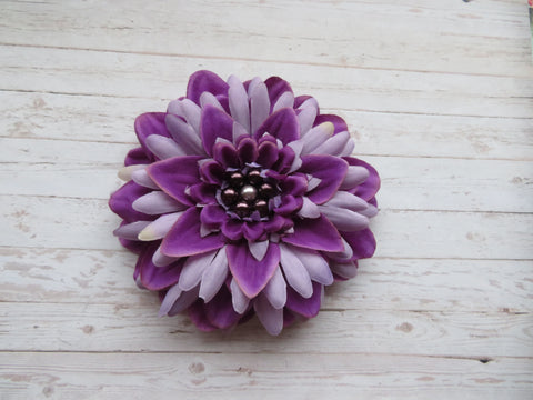 Amethyst Purple & Lilac Penny Blossom Hair Clip