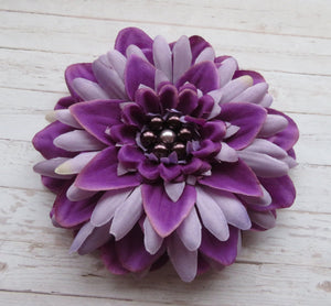 Amethyst Purple & Lilac Penny Blossom Hair Clip