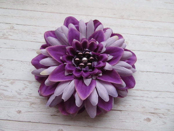 Amethyst Purple & Lilac Penny Blossom Hair Clip