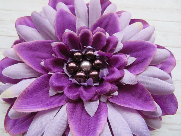 Amethyst Purple & Lilac Penny Blossom Hair Clip