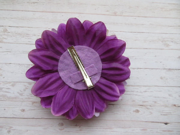 Amethyst Purple & Lilac Penny Blossom Hair Clip