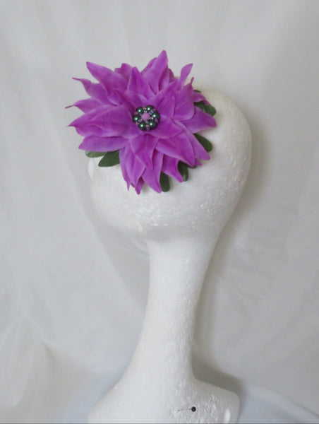 Dark Lavender Penny Blossom Hair Clip