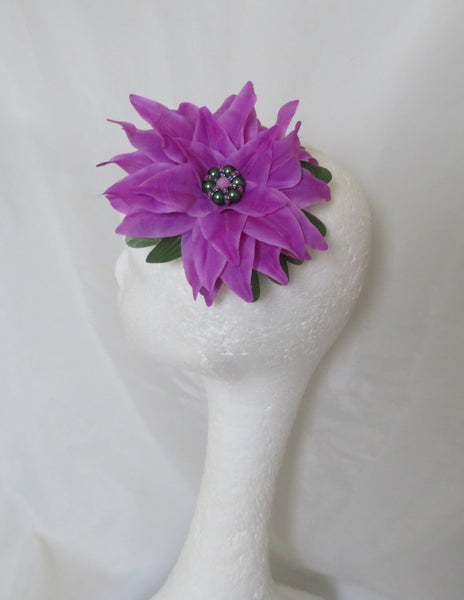 Dark Lavender Penny Blossom Hair Clip