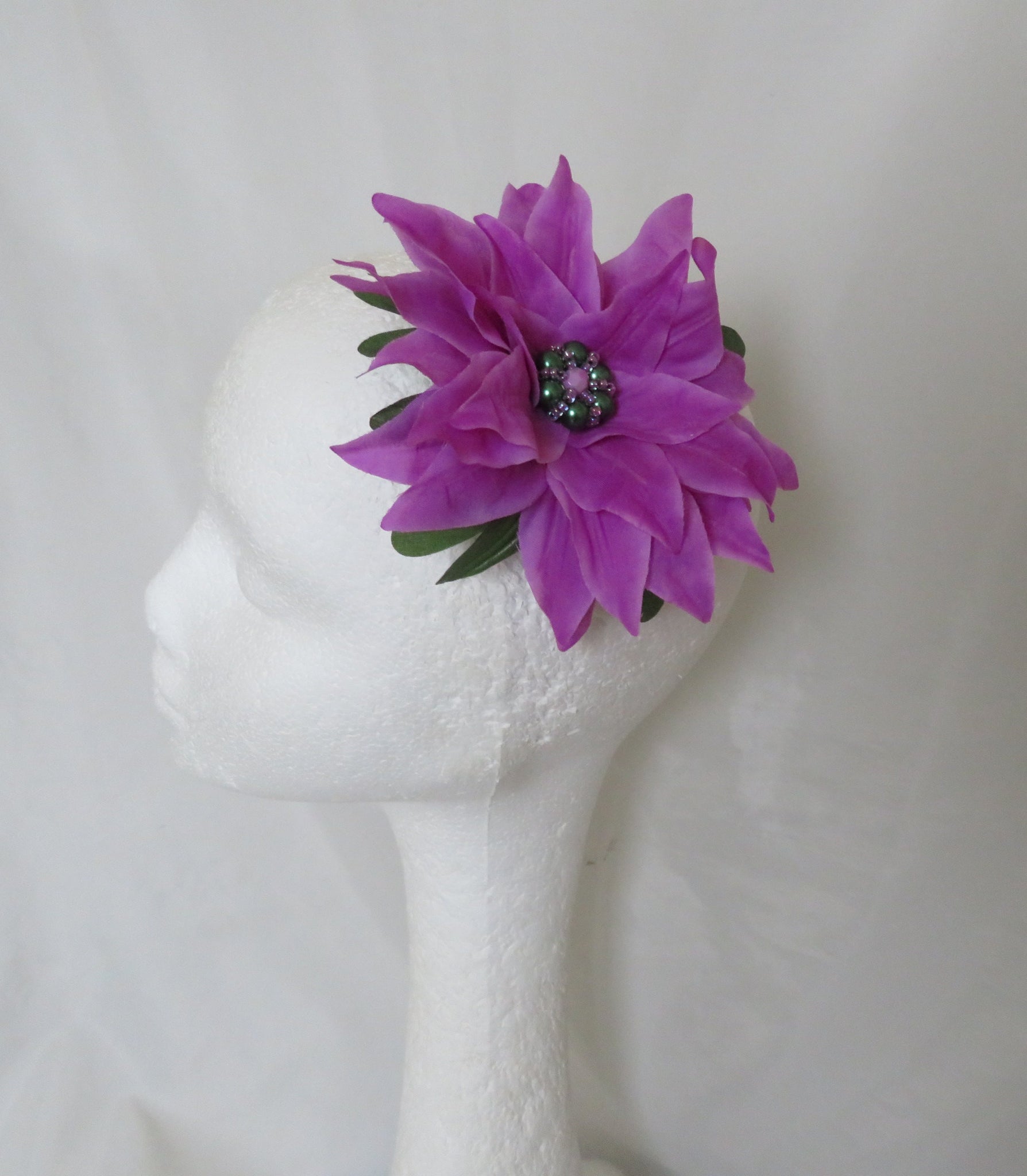 Dark Lavender Penny Blossom Hair Clip