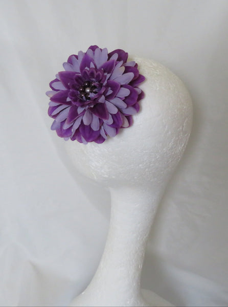 Amethyst Purple & Lilac Penny Blossom Hair Clip