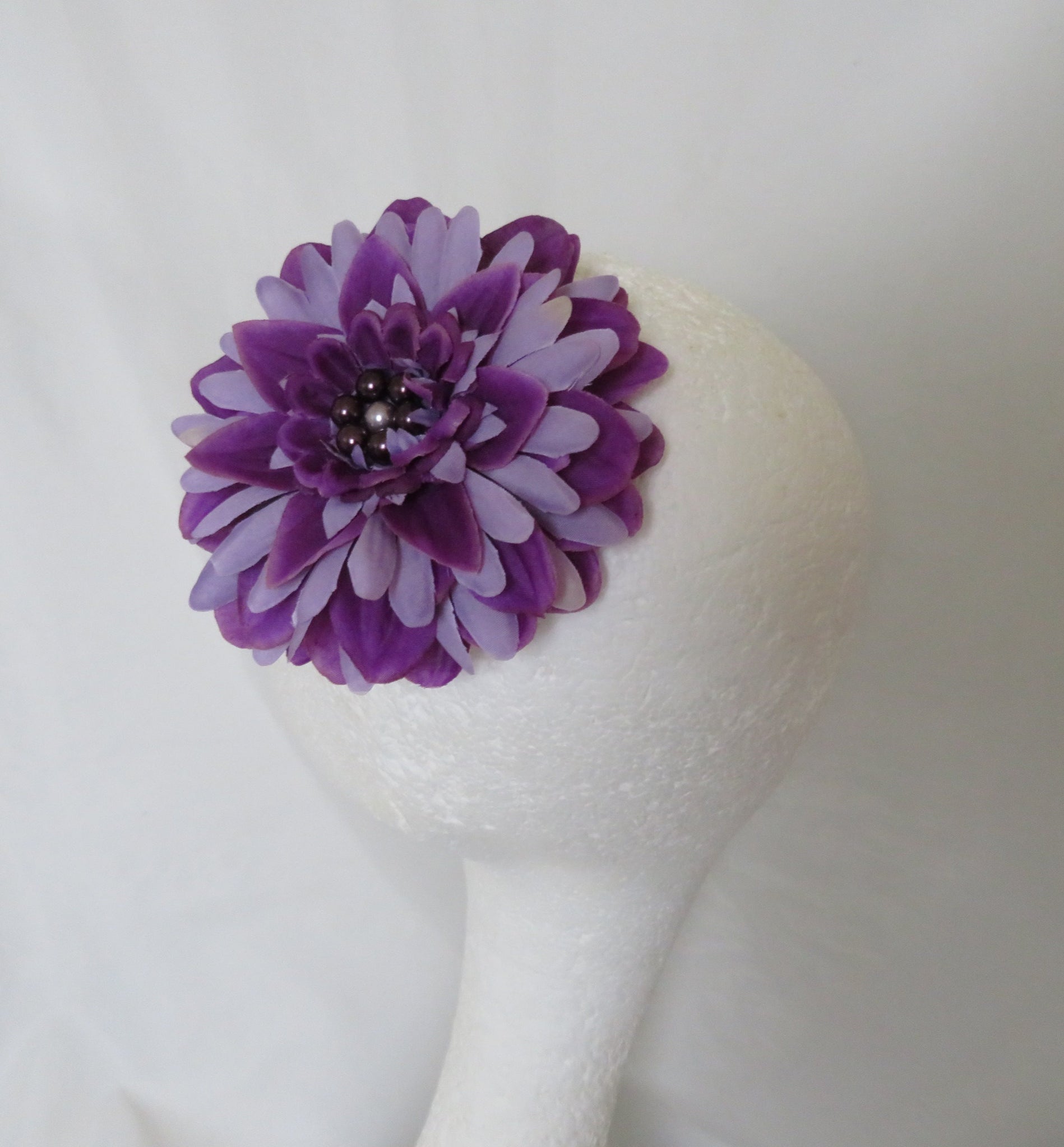 Amethyst Purple & Lilac Penny Blossom Hair Clip