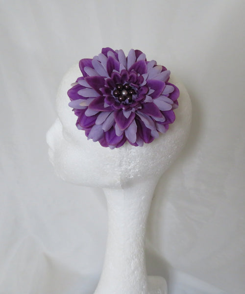 Amethyst Purple & Lilac Penny Blossom Hair Clip