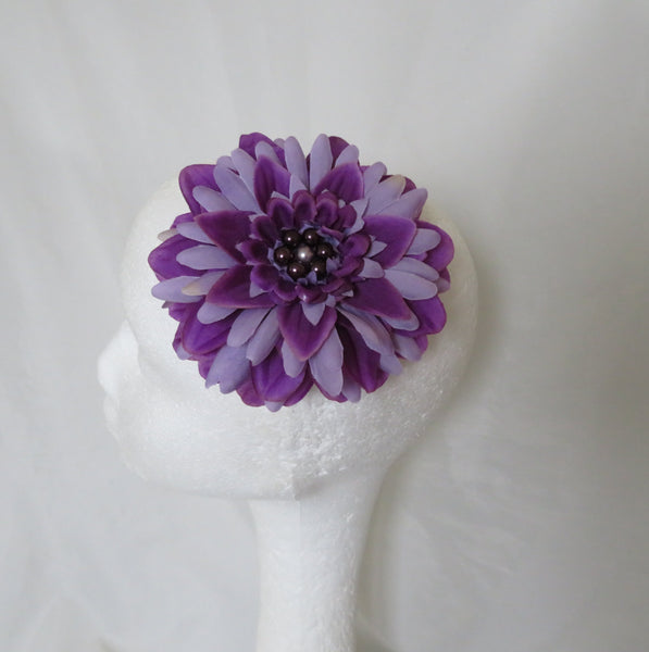 Amethyst Purple & Lilac Penny Blossom Hair Clip