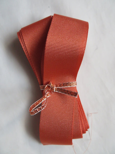 Bulk Buy - Mustard Orange Rust Grosgrain Ribbon 25 mm Offcuts