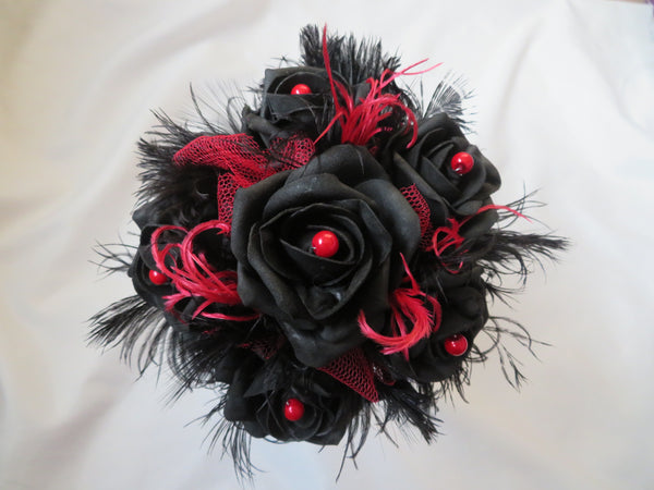 Black Rose Gothic Bouquet & Buttonhole