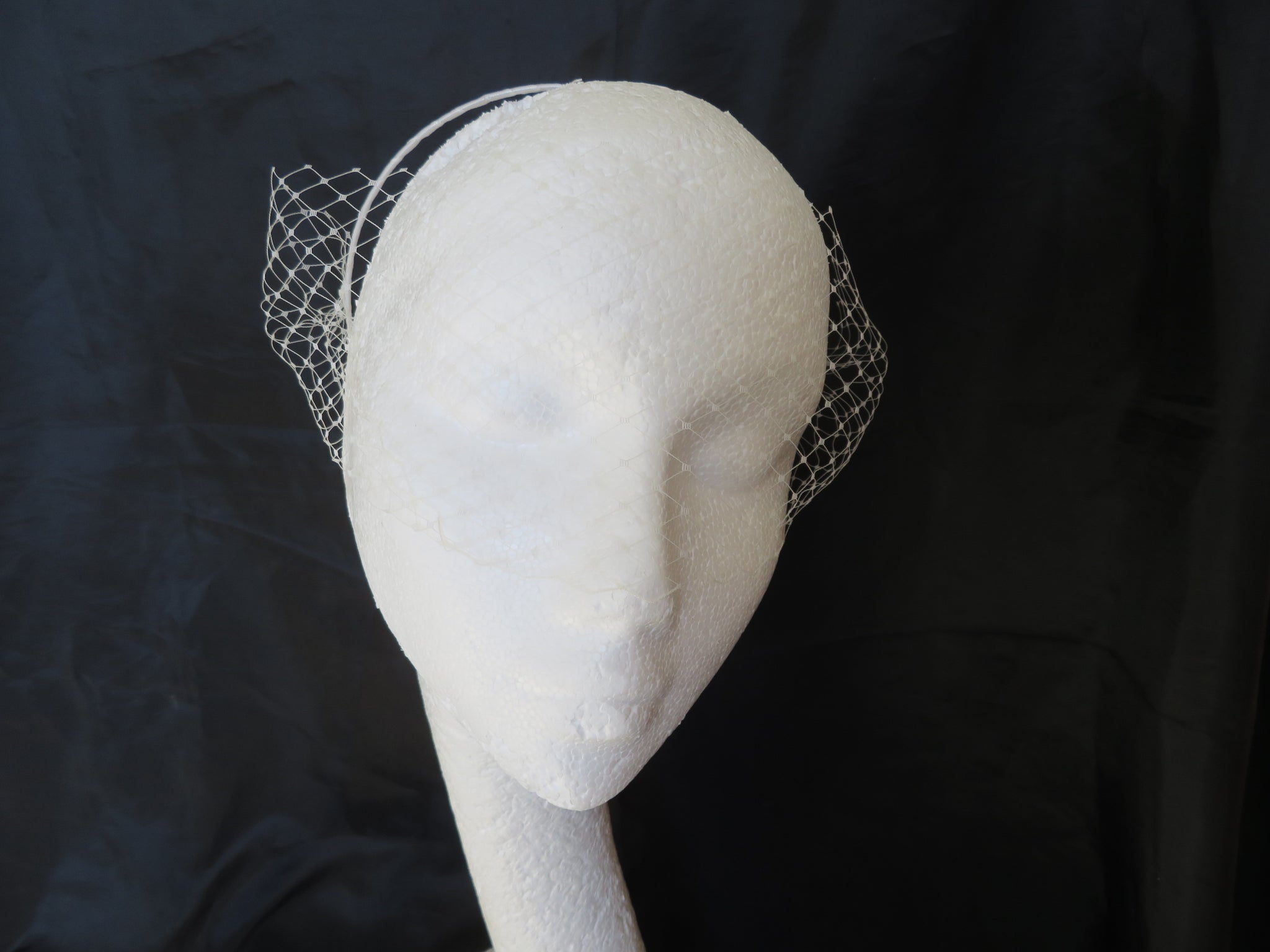 Ivory Narrow Headband Veil