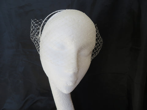 Ivory Narrow Headband Veil