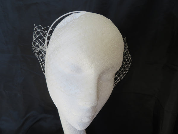 Ivory Narrow Headband Veil