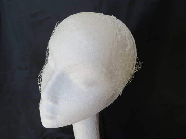 Ivory Narrow Headband Veil