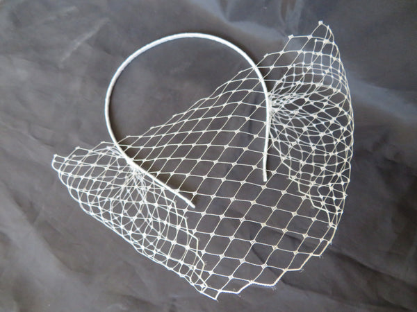 Ivory Narrow Headband Veil