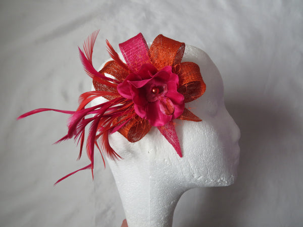 Burnt Orange and Cerise Pink Lillibelle