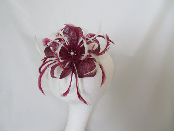 Plum Burgundy and Ivory Mini Lily