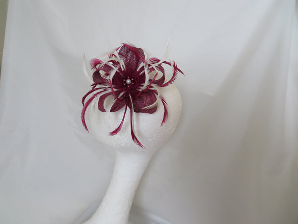 Plum Burgundy and Ivory Mini Lily
