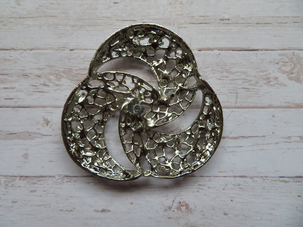 Swirl Diamante Brooch Embellishment