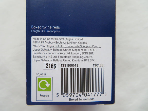 Pack of Three Rolls Coloured Twine
