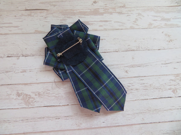 Douglas Modern Tartan Ruffle Brooch