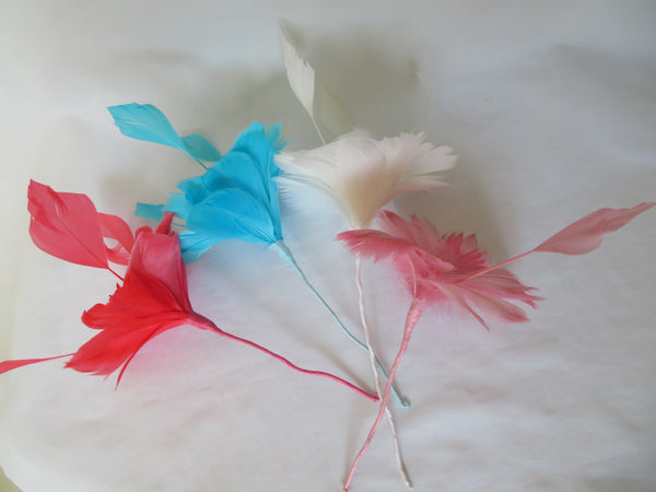 Bulk Buy 4 x Goose Feather Flowers