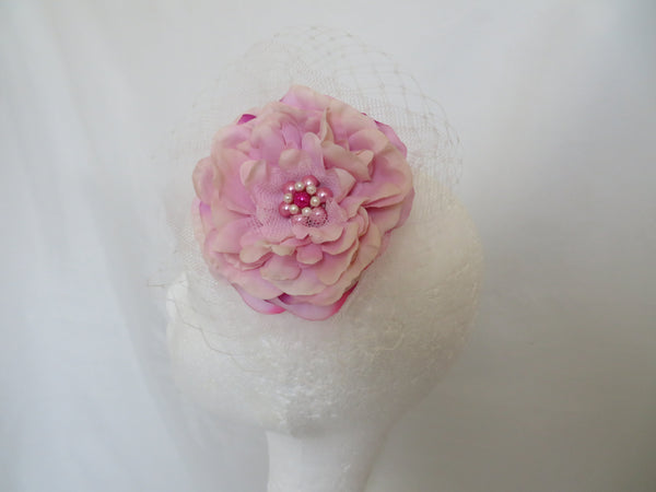 Pale Pink Rose Penny Blossom Clip