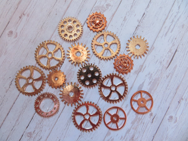 Large Rose Gold Steampunk Cogs