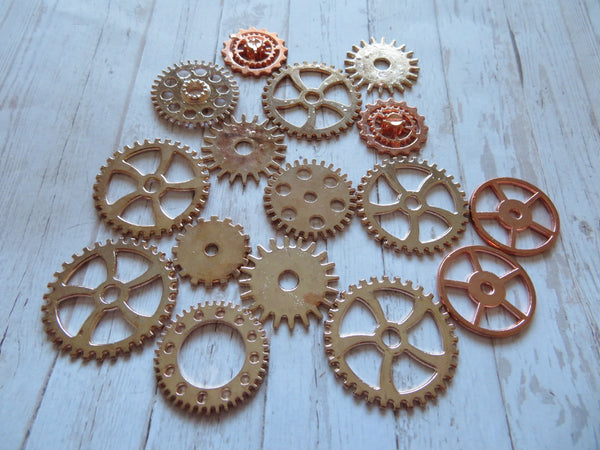 Large Rose Gold Steampunk Cogs