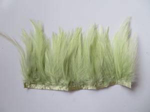 Pale Willow Surf Green Hackle Feather Fringe