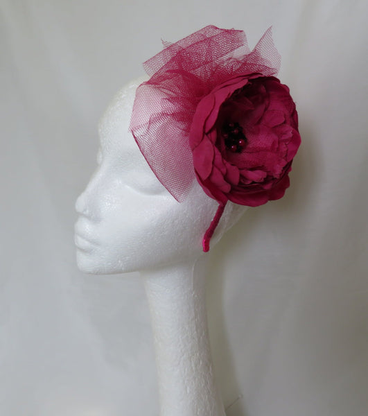 Raspberry Pink Penny Blossom Headband