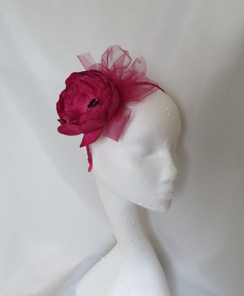 Raspberry Pink Penny Blossom Headband